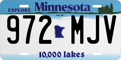 MN license plate 972MJV