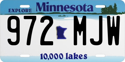 MN license plate 972MJW