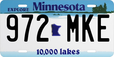MN license plate 972MKE