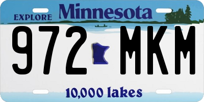 MN license plate 972MKM