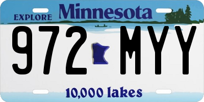 MN license plate 972MYY