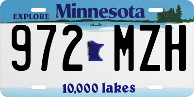 MN license plate 972MZH