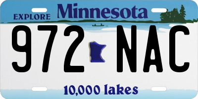 MN license plate 972NAC
