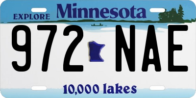 MN license plate 972NAE