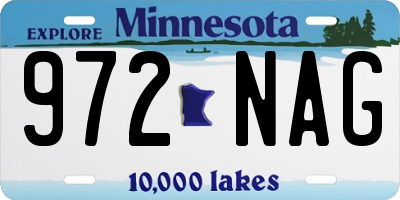 MN license plate 972NAG