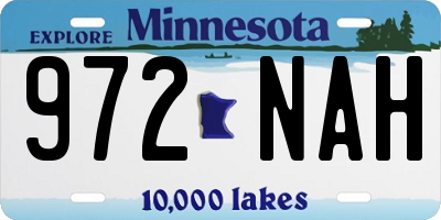 MN license plate 972NAH