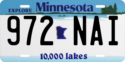 MN license plate 972NAI