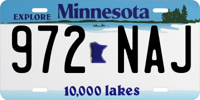 MN license plate 972NAJ