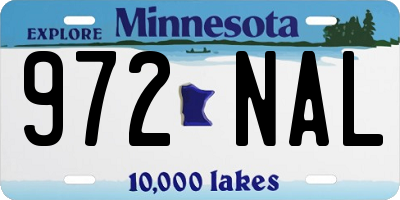 MN license plate 972NAL