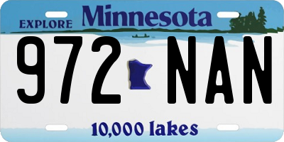 MN license plate 972NAN