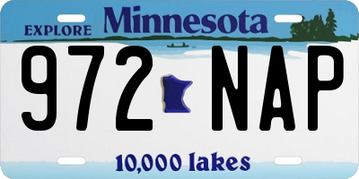 MN license plate 972NAP