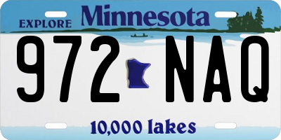MN license plate 972NAQ