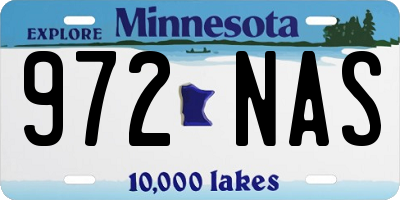 MN license plate 972NAS