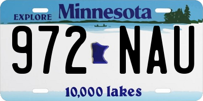 MN license plate 972NAU