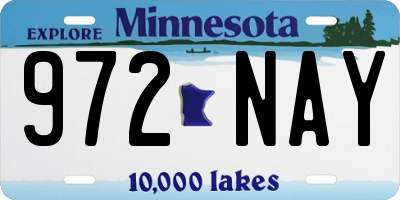 MN license plate 972NAY