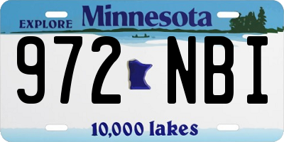 MN license plate 972NBI