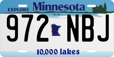 MN license plate 972NBJ