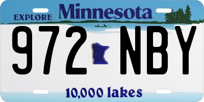 MN license plate 972NBY