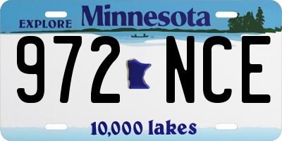 MN license plate 972NCE