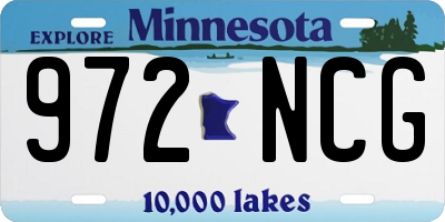 MN license plate 972NCG