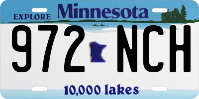 MN license plate 972NCH