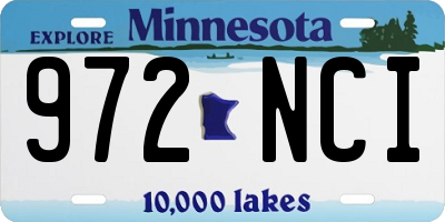 MN license plate 972NCI