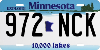 MN license plate 972NCK