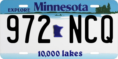 MN license plate 972NCQ