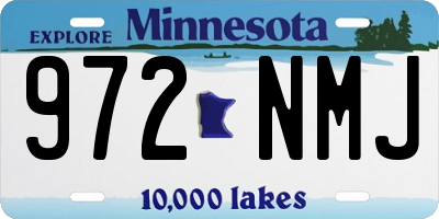 MN license plate 972NMJ