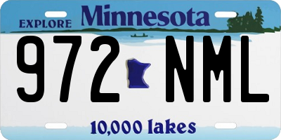 MN license plate 972NML