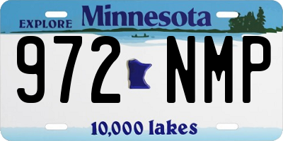 MN license plate 972NMP