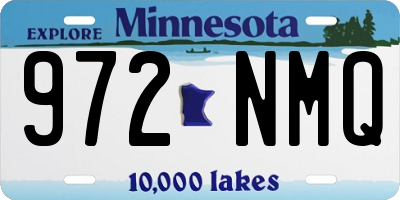 MN license plate 972NMQ