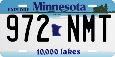 MN license plate 972NMT