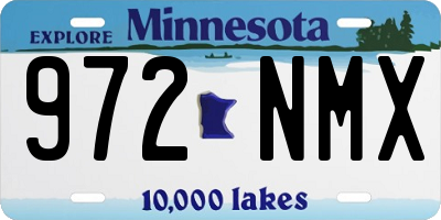 MN license plate 972NMX