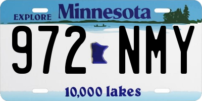 MN license plate 972NMY