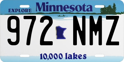 MN license plate 972NMZ