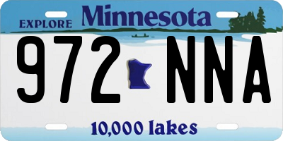 MN license plate 972NNA