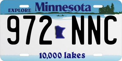 MN license plate 972NNC