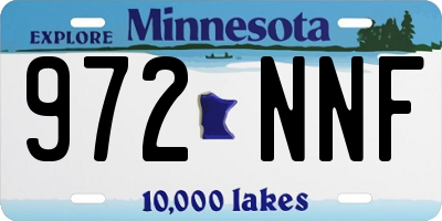 MN license plate 972NNF