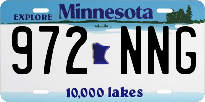 MN license plate 972NNG