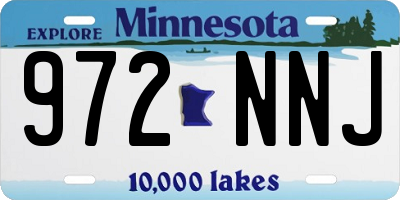 MN license plate 972NNJ