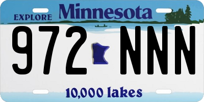MN license plate 972NNN