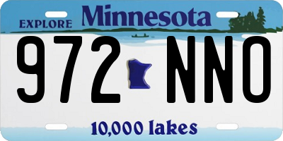 MN license plate 972NNO