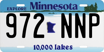 MN license plate 972NNP