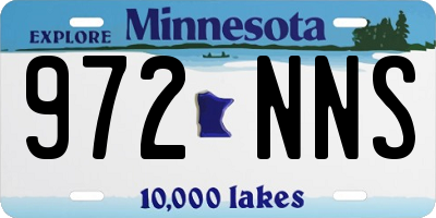 MN license plate 972NNS