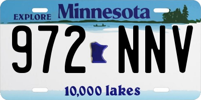 MN license plate 972NNV