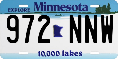 MN license plate 972NNW