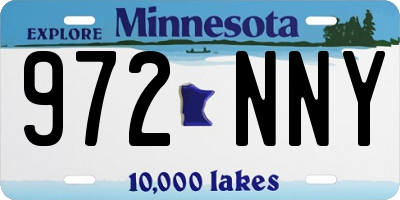 MN license plate 972NNY