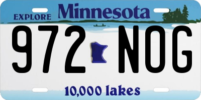 MN license plate 972NOG
