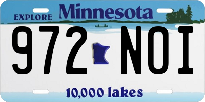 MN license plate 972NOI